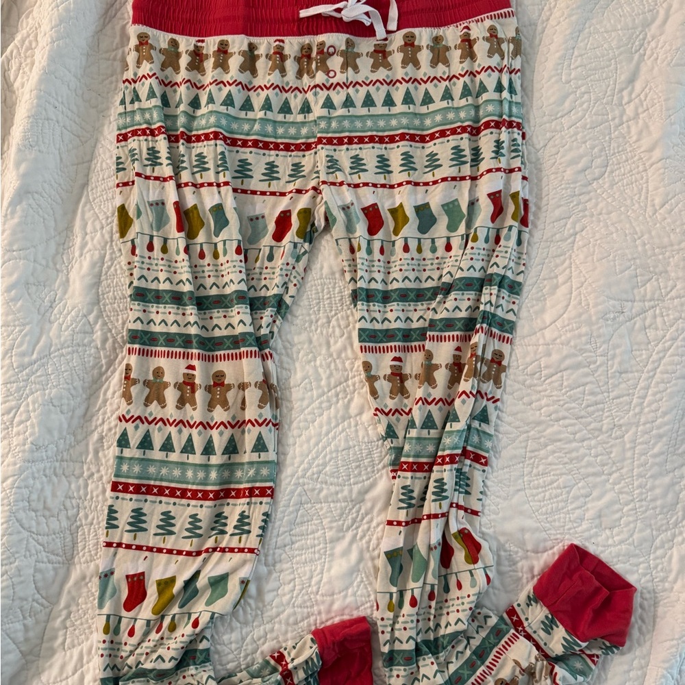 Little Sleepies Fair Isles Christmas pajama bottoms size small